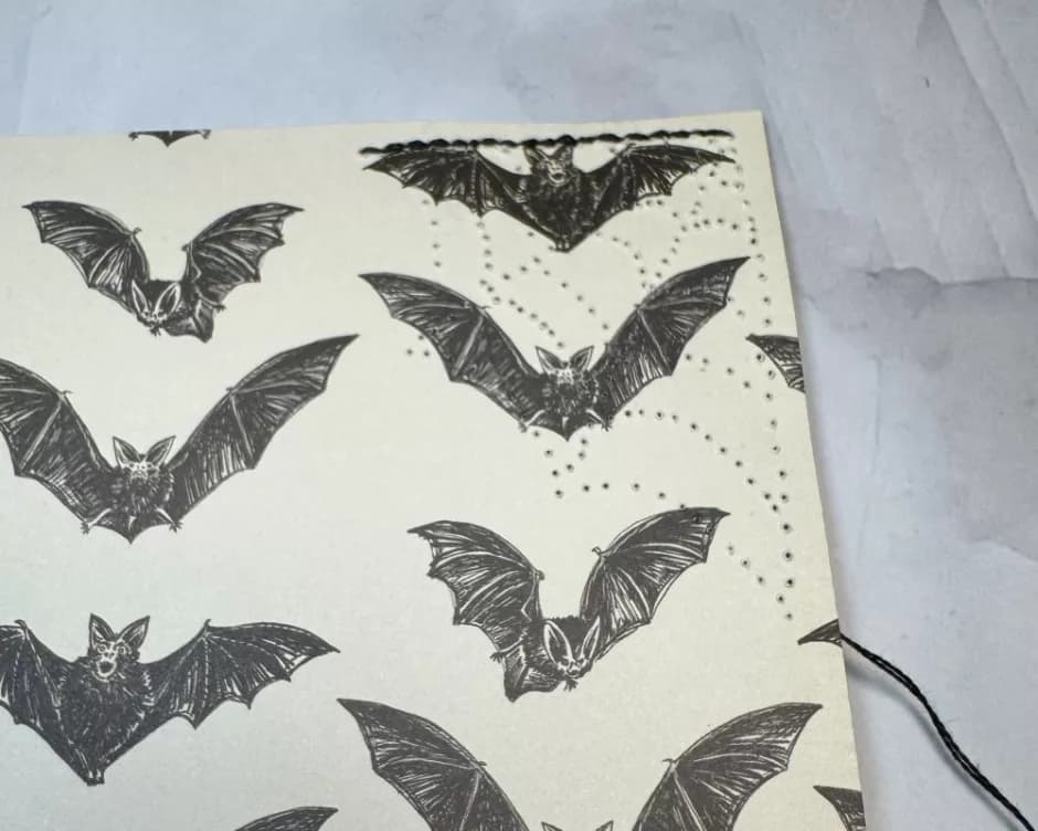 Halloween Embroidery on Paper